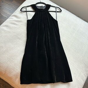 INC velour dress with ruffles detail, size 2P